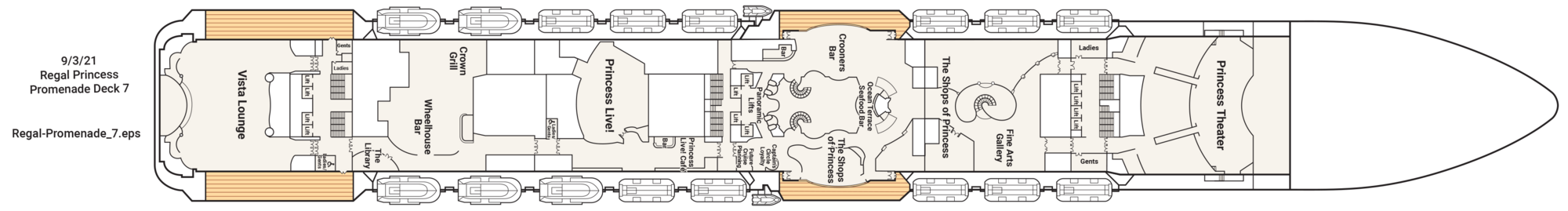 Deck 7 - Promenade plan